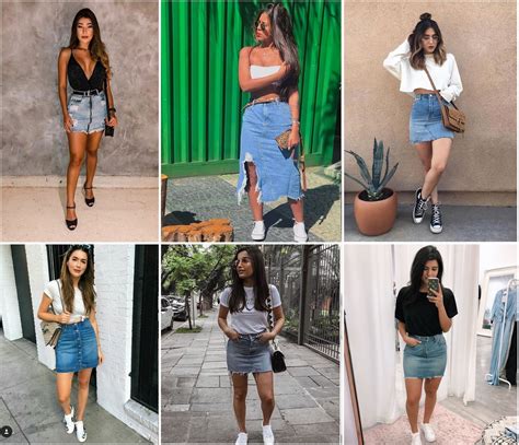 +32 Looks com saia jeans para inspirar você .